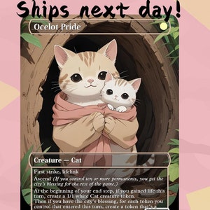 Ocelot Pride - Mignon proxy | Carte complète personnalisée Alter Art | Commandant EDH | MuraProxyArt