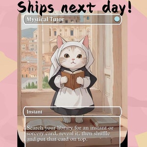 Tutor Místico - MTG Cute Proxy | Carta de Arte Completa Alter Personalizada | Comandante EDH | MuraProxyArt