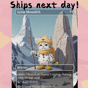 Grim Monolith - Cute Proxy | Carta de Arte Completa Alter Personalizada | Comandante EDH | MuraProxyArt