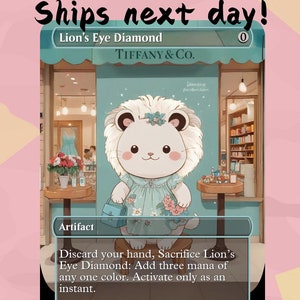 Diamante Olho de Leão - Proxy Fofo | Carta de Arte Personalizada Alter Full | Comandante EDH | MuraProxyArt
