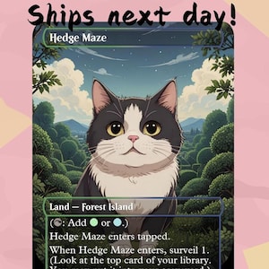 Labirinto de Sebe - Proxy de Terra de Vigilância Fofo | Carta de Arte Completa Alterada Personalizada | Comandante EDH | MuraProxyArt