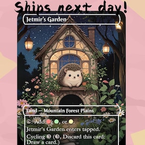 Jardim de Jetmir - Proxy de Terra Triome Bonito | Carta de Arte Completa de Alteração Personalizada | Comandante EDH | MuraProxyArt