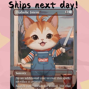 Diabolic Intent - Cute Proxy | Carta de arte personalizada Alter Full | Comandante EDH | MuraProxyArt