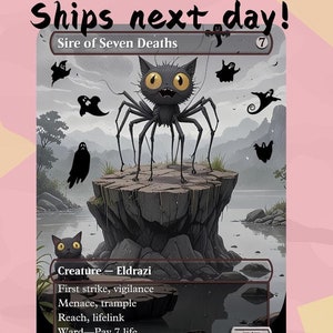 Sire of Seven Deaths - Süßer Eldrazi Proxy | Benutzerdefinierte Alter voller Kunst Karte | Kommandant EDH | MuraProxyArt