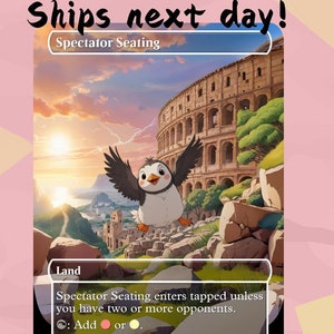 Assentos para espectadores - Cute Bond Land Proxy | Carta de arte personalizada com alteração completa | Comandante EDH | MuraProxyArt