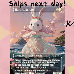18 Hare Apparent - Cute Proxy | Cartão de arte personalizado Alter Full | Comandante EDH | MuraProxyArt