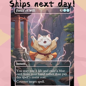 Força de Vontade - Proxy Fofo | Carta de Arte Personalizada Alterada Completa | Comandante EDH | MuraProxyArt