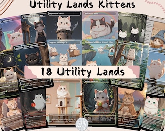 18 Utility Land Bundle - Cute Proxy |  Custom Alter Full Art Card | Commander EDH | MuraProxyArt