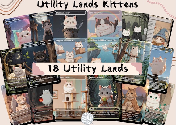 18 Utility Land Bundle, Custom Cat Art