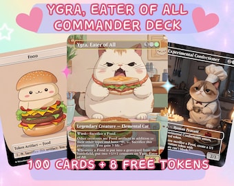 Ygra Food Sacrifice Proxy Commander Deck, EDH Bracket 4, Cute Custom Full Art