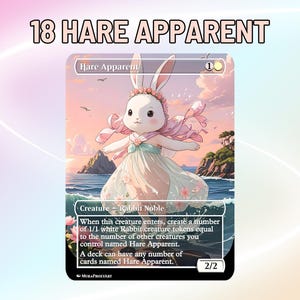 18 Hare Apparent - Cute Proxy | Custom Alter Full Art Card | Commander EDH | MuraProxyArt