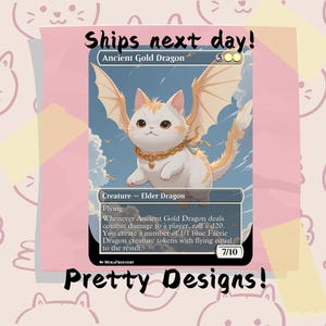 Oude gouden drakenproxy, aangepaste kattenkunst