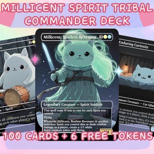 Spirit Tribal Proxy Commander Deck, Bracket 3 EDH, Cute Custom Full Art
