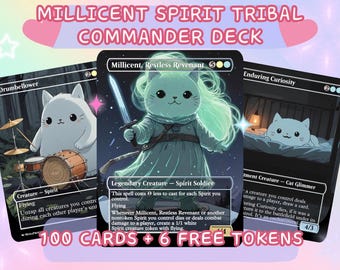 Spirit Tribal Proxy Commander Deck, Bracket 3 EDH, Cute Custom Full Art