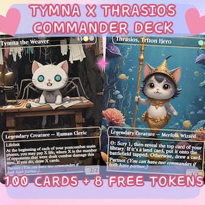 Tymna x Thrasios Proxy cEDH Commander Deck, 100 Cards + 8 Free Tokens | Cute Custom Full Art | MuraProxyArt