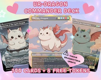 Ur-Dragon Proxy Commander Deck, 100 Cards + 8 Free Tokens | Cute Custom Full Art | MuraProxyArt