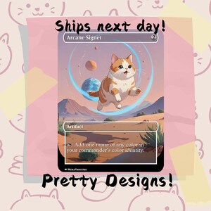 Arcane Signet Proxy, Custom Cat Art