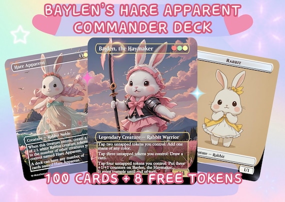 mtg hare apparent commander deck Proxy Foundations (FDN) #15 Illustrated by Milivoj eran Magic Baylen Hare Apparent Proxy Commander
