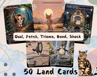 50 Land Bundle - Cute Proxy | Dual Bond Triome Fetch Shock