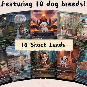 10 Schocklande - süsser Hund Proxy | Benutzerdefinierte Alter voller Kunst Karte | Kommandant EDH | MuraProxyArt