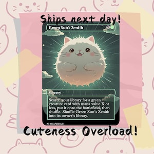 Green Sun’s Zenith - Cute Proxy | Custom Alter Full Art Card | Commander EDH | MuraProxyArt
