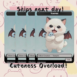 4 Vampir Tokens - Cute Proxy | Benutzerdefinierte Alter voller Kunst Karte | Kommandant EDH | MuraProxyArt