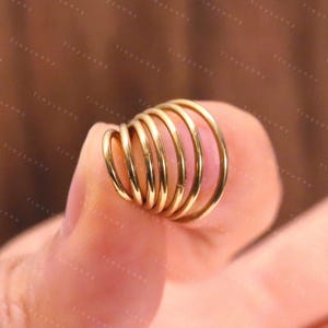 20G/18G/16G Titanium Hinge Hoop, Segment Nose Ring, Septum Seamless Hinged Clicker Hoop, Nose Hoop, Hoop Earring, Cartilage Conch Hoop