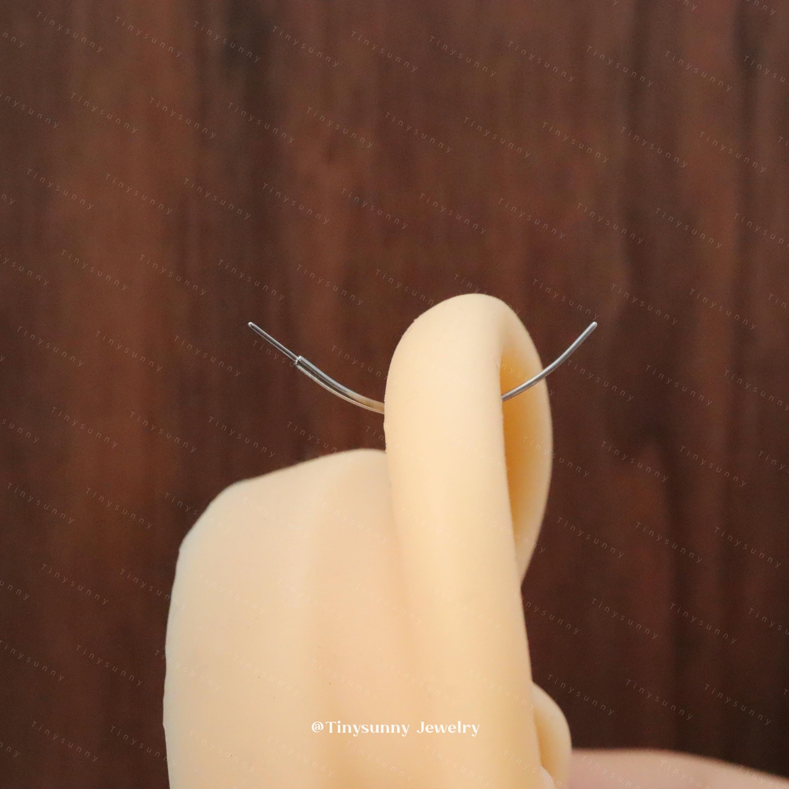 20G/18G/16G Titanium Curved Insertion Tool, Body Piercing Accessory ...