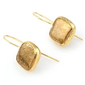 Golden Square Earrings image 8