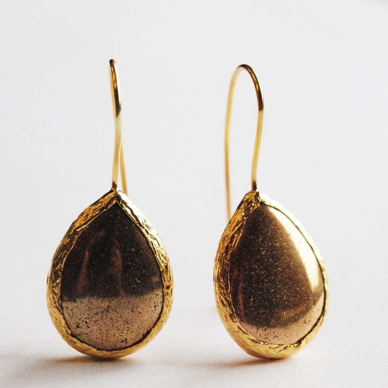 Fools Gold Drop Earrings | Etsy