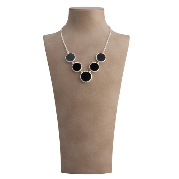 Dark Hole Bubble Necklace With An Onyx Stone