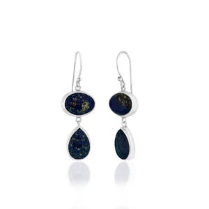Lapis Lazuli long dangling Earrings in 925K silver, lapis earrings, lapislazuli silver earrings, lapis long earrings, blue drop earrings image 6