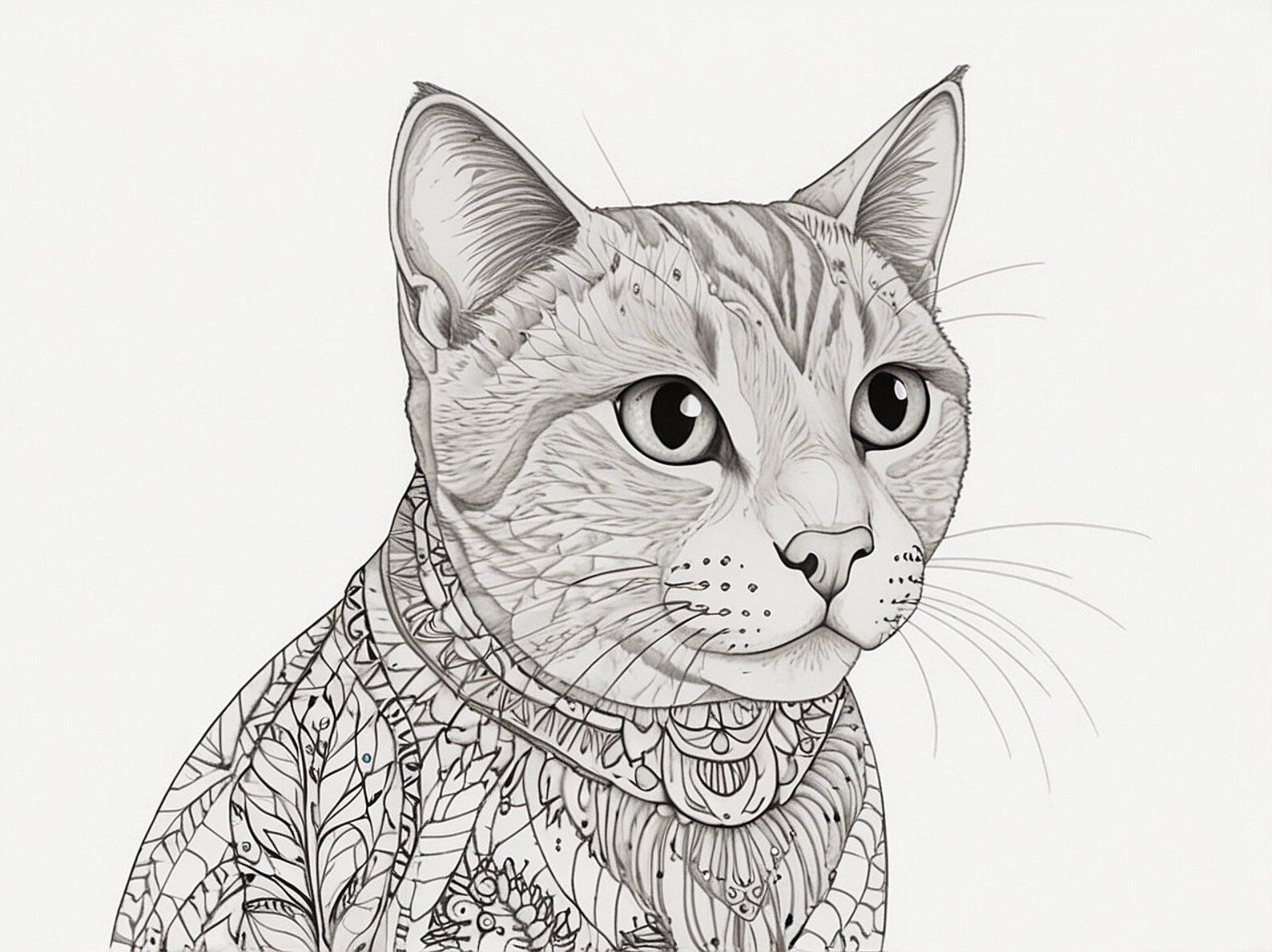 Adult Cat Coloring Pages 13 Highquality PDF Sheets Relaxing Cat