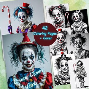Gruselige Clown-Mädchen: Ein gruseliges und eindringlich schönes Malerlebnis für Erwachsene