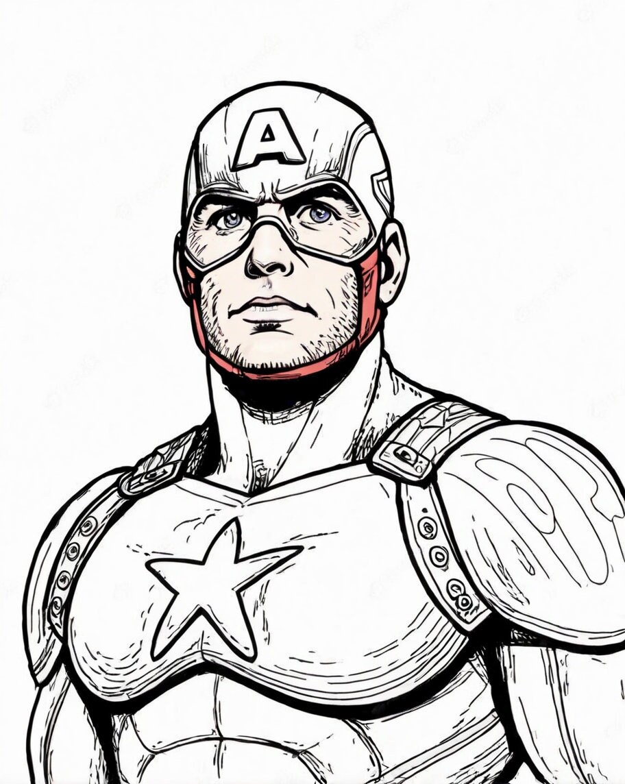 Captain America Coloring Pages for Kids and Adults Printable
