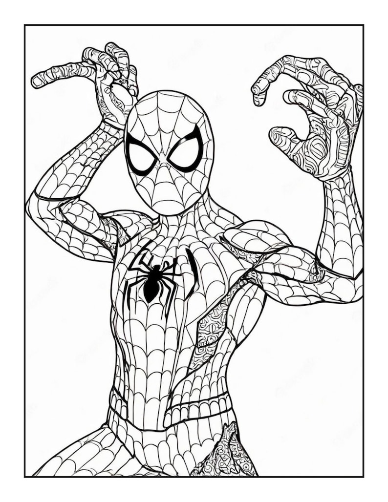 Spider-man Coloring Pages for Kids and Adults | Printable Superhero