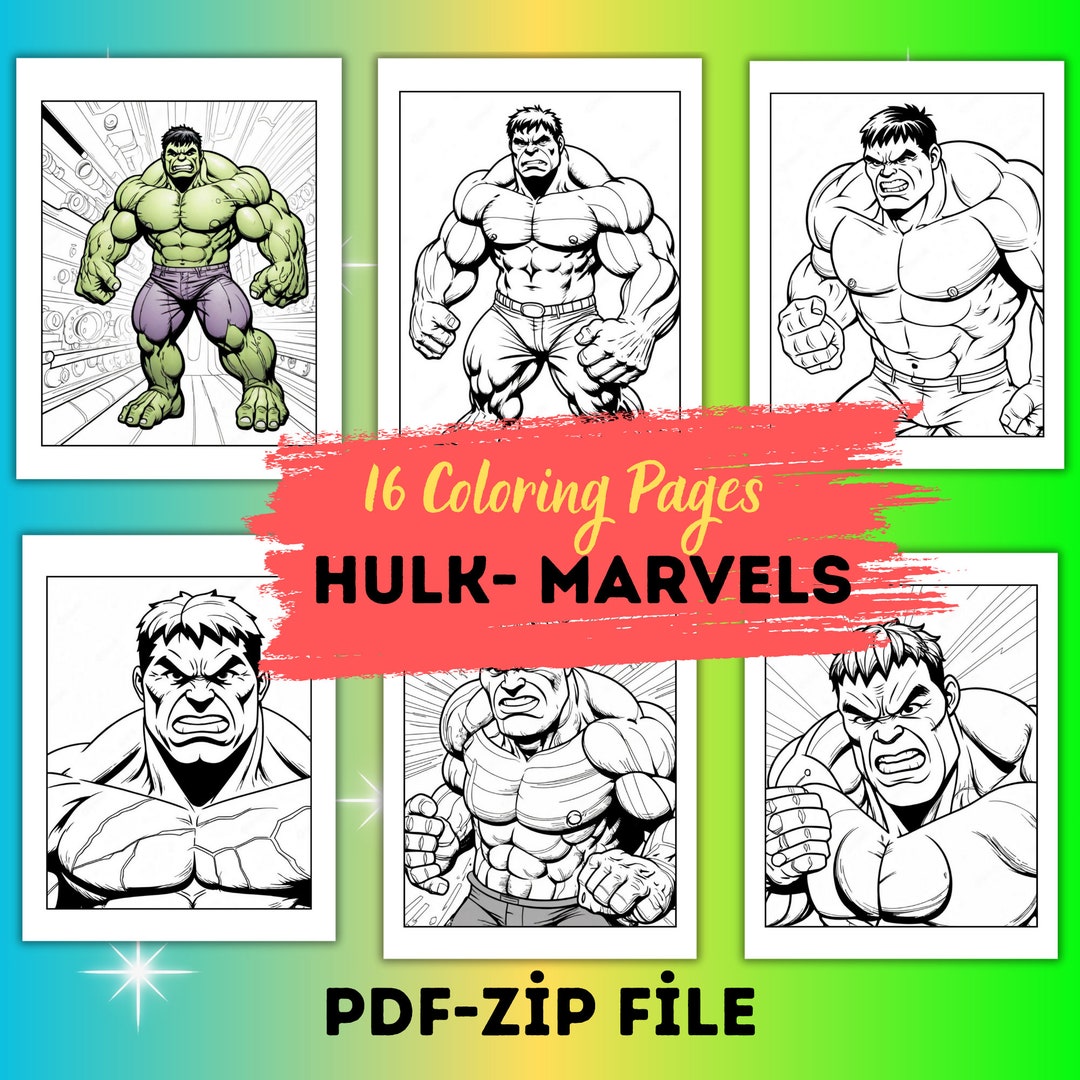 Printable Hulk Coloring Pages 2025