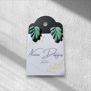 Polymer Leaf Stud Earrings