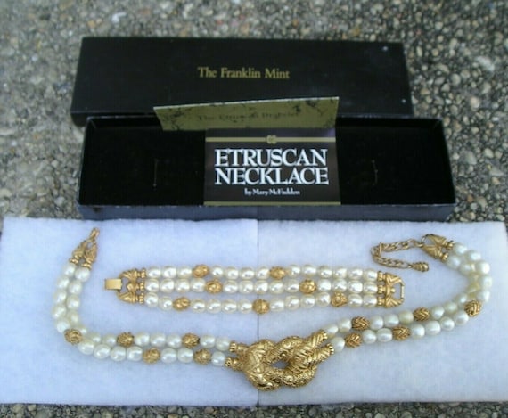 Franklin Mint Mary McFadden Etruscan Necklace & Br