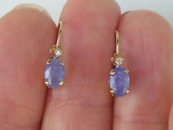 Dainty 10K Gold CID Clyde Duneier Diamond Tanzanit