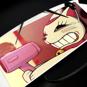 Turbo Granny lucky cat Mouse Pad - desk mat dandadan desk mat