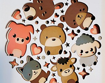 Baby Animals 3D Paper Art