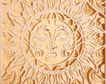 Sun Face 3D Paper Art