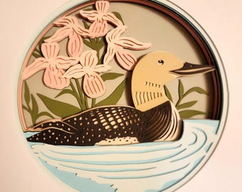 Loon 3D Paper Art
