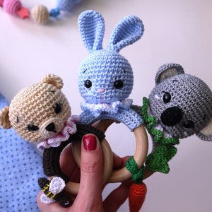Sensory Fun: Hand-Crocheted Animal Rattle Collection for Babies (Showers and Newborns)