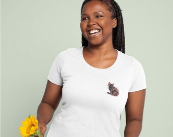 Cat T-Shirt, Cat Art T-Shirt, Cute Cat, Kitty Cartoon T-Shirt