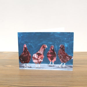 La carte des poussins | carte de voeux | carte de voeux de poulets | Art de la ferme | Art de la campagne