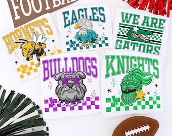 BELLA CANVAS Custom Varsity Mascot Style Graphic Tees, Personalized School Spirit Shirts, Unlimited Mascot Options, Team Pride & Spirit Tee