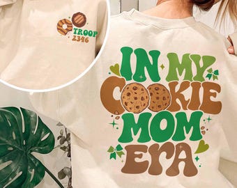 In My Cookie Mom Era Sweatshirt, Camping Girl Shirt, Cookie Dealer Shirts