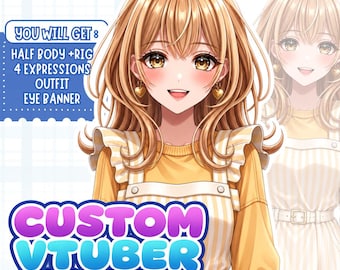 Aangepast Vtuber-model Live2D-commissie | Anime-kunst | Vtuber-activa | Vtuber-model | Vtuber Modelcommissie | pngTuber | Handtracking